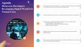 Metaverse Developers Revamping Digital World For Virtual Users Ppt Sample AI CD V Interactive Researched