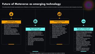 Metaverse Explained Unlocking Next Version Of Physical World AI CD Template Adaptable