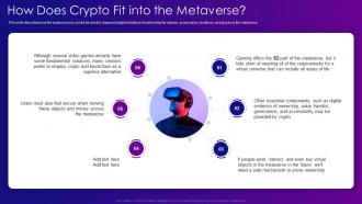 Metaverse IT How Does Crypto Fit Into The Metaverse Ppt Inspiration