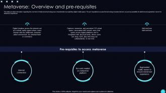 Metaverse Overview And Pre Requisites Unveiling Opportunities Associated With Metaverse World AI SS V