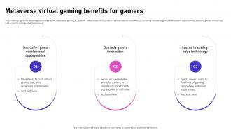 Metaverse Virtual Gaming Benefits For Gamers Video Game Emerging Trends