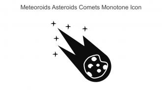 Meteoroids Asteroids Comets Monotone Icon In Powerpoint Pptx Png And Editable Eps Format
