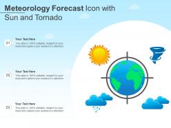 Meteorology forecast icon with sun and tornado