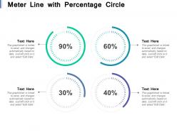 Meter line with percentage circle
