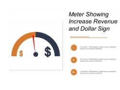 Meter showing increase revenue and dollar sign