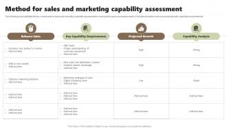 Method For Sales And Marketing Capability Assessment