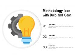 Methodology icon with bulb and gear