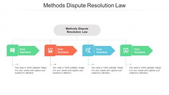 Methods Dispute Resolution Law Ppt Powerpoint Presentation Layouts Tips Cpb