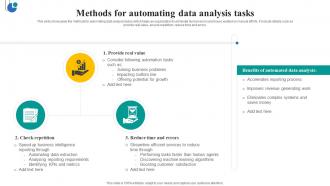 Methods For Automating Data Analysis Tasks
