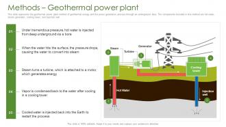 Methods Geothermal Power Plant Geothermal Energy IT
