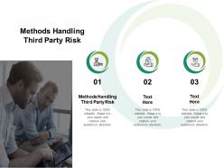 Methods handling third party risk ppt powerpoint presentation outline examples cpb