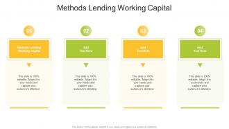 Methods Lending Working Capital In Powerpoint And Google Slides Cpb