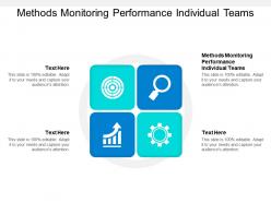 Methods monitoring performance individual teams ppt powerpoint presentation model topics cpb
