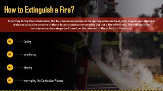 Methods Of Extinguishing Fire Training Ppt