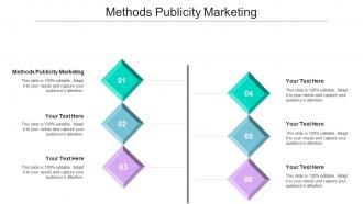 Methods Publicity Marketing Ppt Powerpoint Presentation Portfolio Designs Cpb