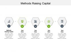 Methods raising capital ppt powerpoint presentation infographics background designs cpb