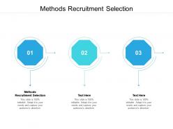 Methods recruitment selection ppt powerpoint presentation infographics outfit cpb
