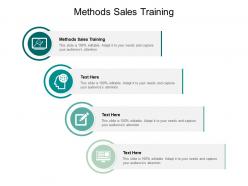 Methods sales training ppt powerpoint presentation pictures format ideas cpb