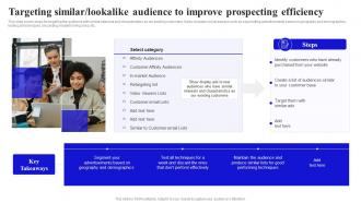 Methods To Boost Buyer Targeting Similar Lookalike Audience To Improve Prospecting Efficiency