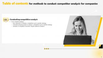 Methods To Conduct Competitor Analysis For Companies Powerpoint Presentation Slides MKT CD V Visual Aesthatic