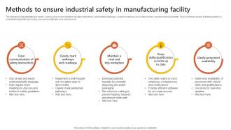 Methods To Ensure Industrial Safety In Manufacturing Facility
