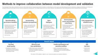 Methods To Improve Collaboration Between Model Development And Validation