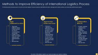 Methods To Improve Efficiency Of International Logistics Process