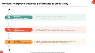 Methods To Improve Employee Key Initiatives To Enhance Staff Productivity