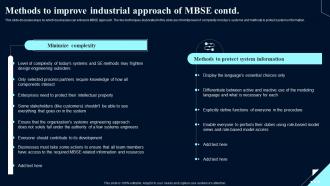 Methods To Industrial Approach Of MBSE System Design Optimization Systems Engineering MBSE Visual Downloadable