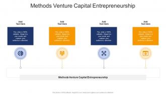Methods Venture Capital Entrepreneurship In Powerpoint And Google Slides Cpb