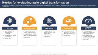 Metrics For Evaluating Agile Digital Transformation