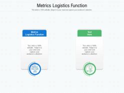 Metrics logistics function ppt powerpoint presentation example file cpb