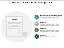 Metrics measure talent management ppt powerpoint presentation inspiration visuals cpb