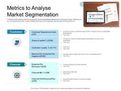 Metrics To Analyse Market Segmentation