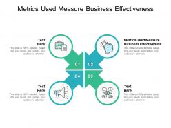 Metrics used measure business effectiveness ppt powerpoint presentation model vector cpb