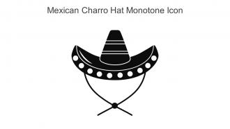 Mexican Charro Hat Monotone Icon In Powerpoint Pptx Png And Editable Eps Format