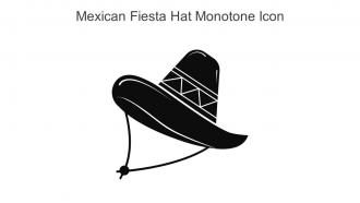 Mexican Fiesta Hat Monotone Icon In Powerpoint Pptx Png And Editable Eps Format