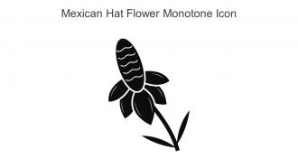 Mexican Hat Flower Monotone Icon In Powerpoint Pptx Png And Editable Eps Format