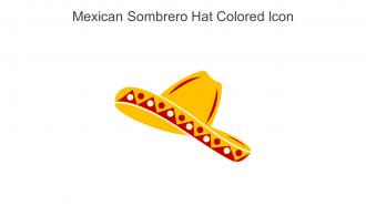 Mexican Sombrero Hat Colored Icon In Powerpoint Pptx Png And Editable Eps Format