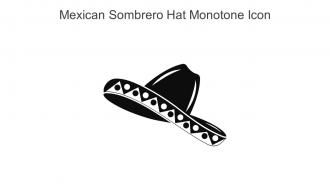Mexican Sombrero Hat Monotone Icon In Powerpoint Pptx Png And Editable Eps Format