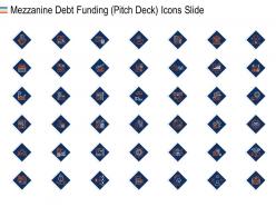 Mezzanine debt funding pitch deck icons slide