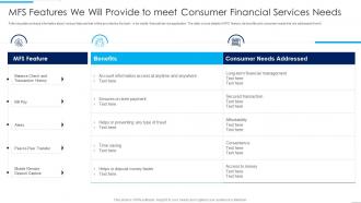 MFS Features We Will Provide To Meet MFS To Enhance Customer Banking Experience