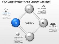 Mg four staged process chart diagram with icons powerpoint template slide