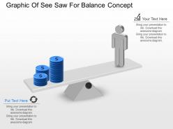 Mi graphic of see saw for balance concept powerpoint template