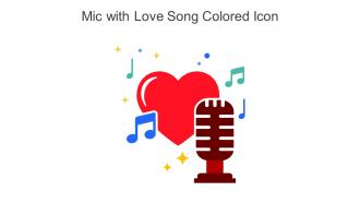 Mic With Love Song Colored Icon In Powerpoint Pptx Png And Editable Eps Format