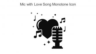 Mic With Love Song Monotone Icon In Powerpoint Pptx Png And Editable Eps Format