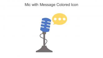 Mic With Message Colored Icon In Powerpoint Pptx Png And Editable Eps Format