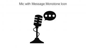 Mic With Message Monotone Icon In Powerpoint Pptx Png And Editable Eps Format