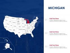 Michigan map powerpoint presentation ppt template