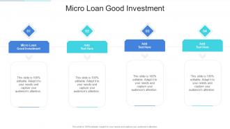 Micro Loan Good Investment In Powerpoint And Google Slides Cpb